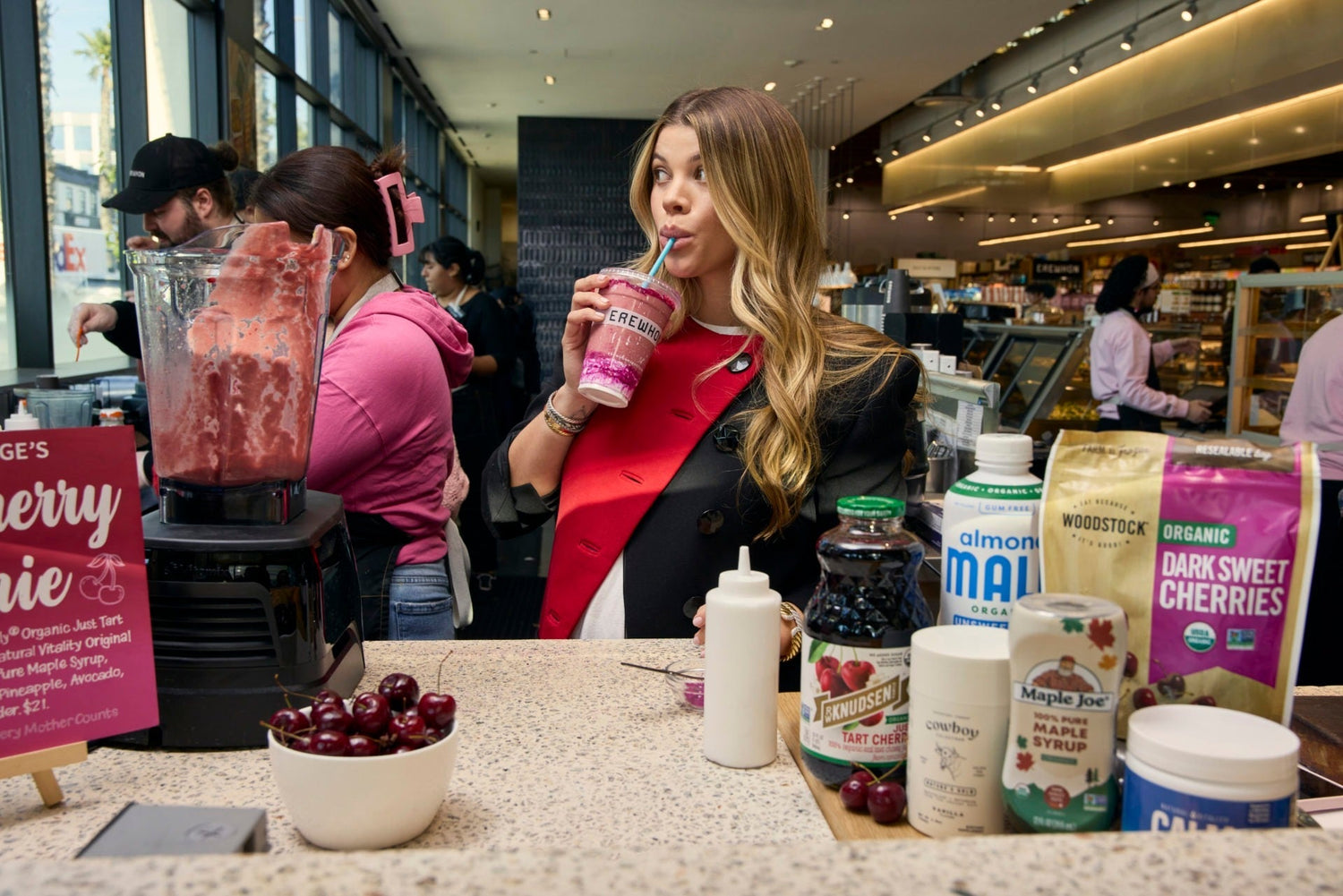 Sports Illustrated: Sofia Richie Just Launched Her Sweet Cherry Smoothie at Erewhon Market