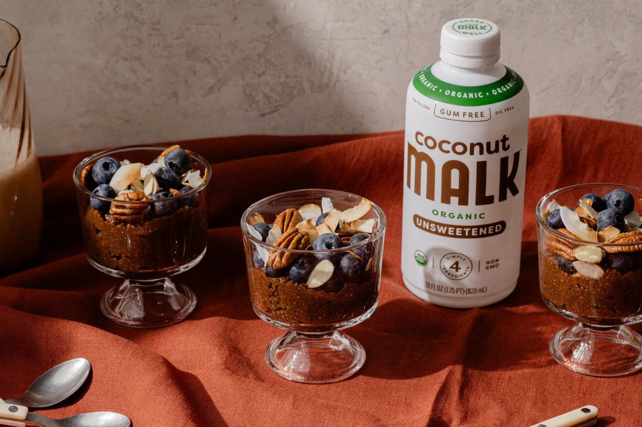 Creamy Coconut MALK Chocolate Chia Pudding