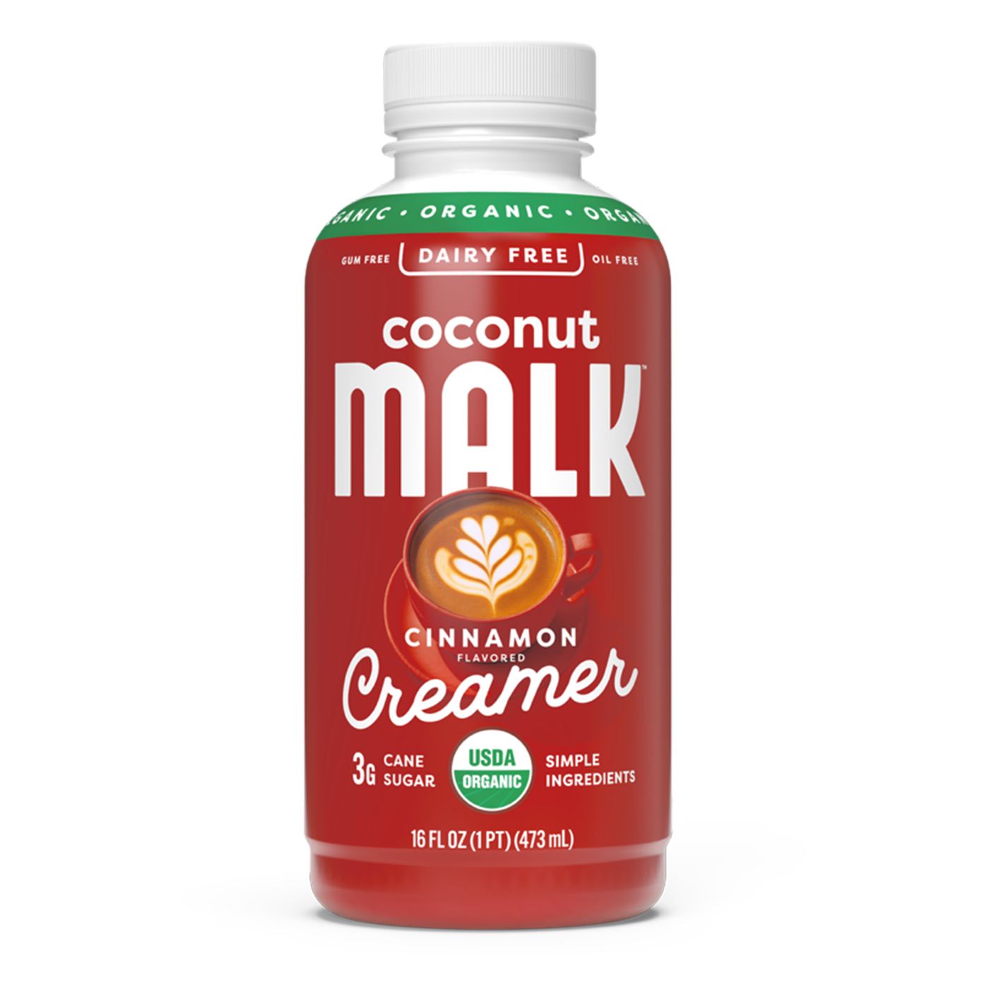 MALK Cinnamon Coconut Creamer Front of Bottle