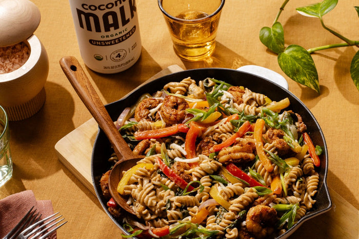 Caribbean Jerk Shrimp Pasta