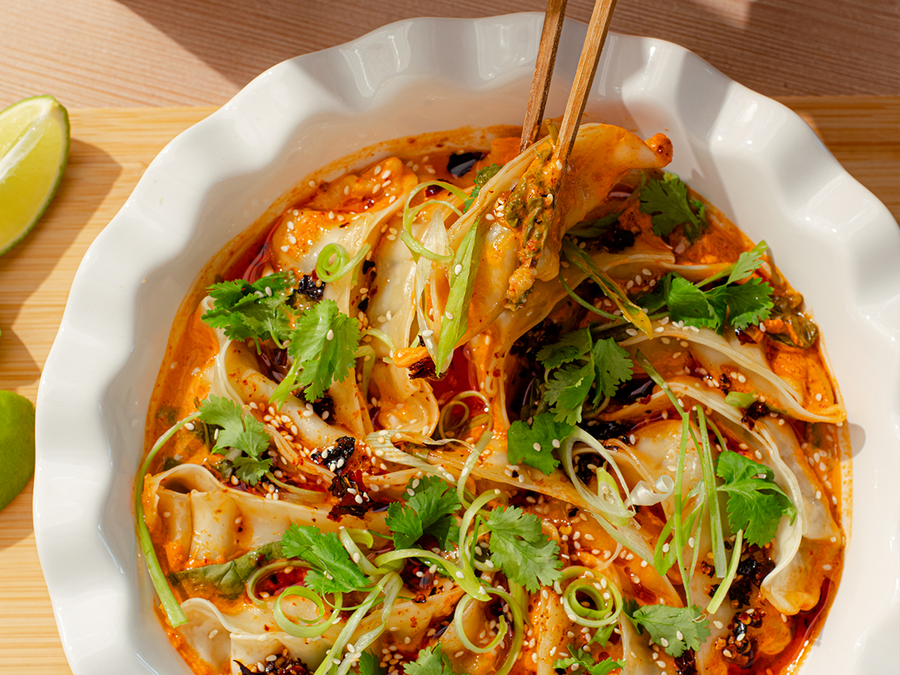 Viral One Pan Dumpling Bake
