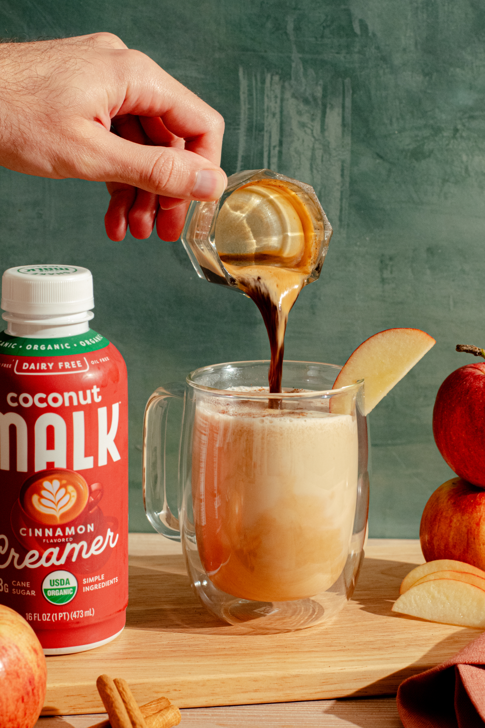 MALK Apple Cinnamon Dirty Chai featuring MALK Cinnamon Creamer
