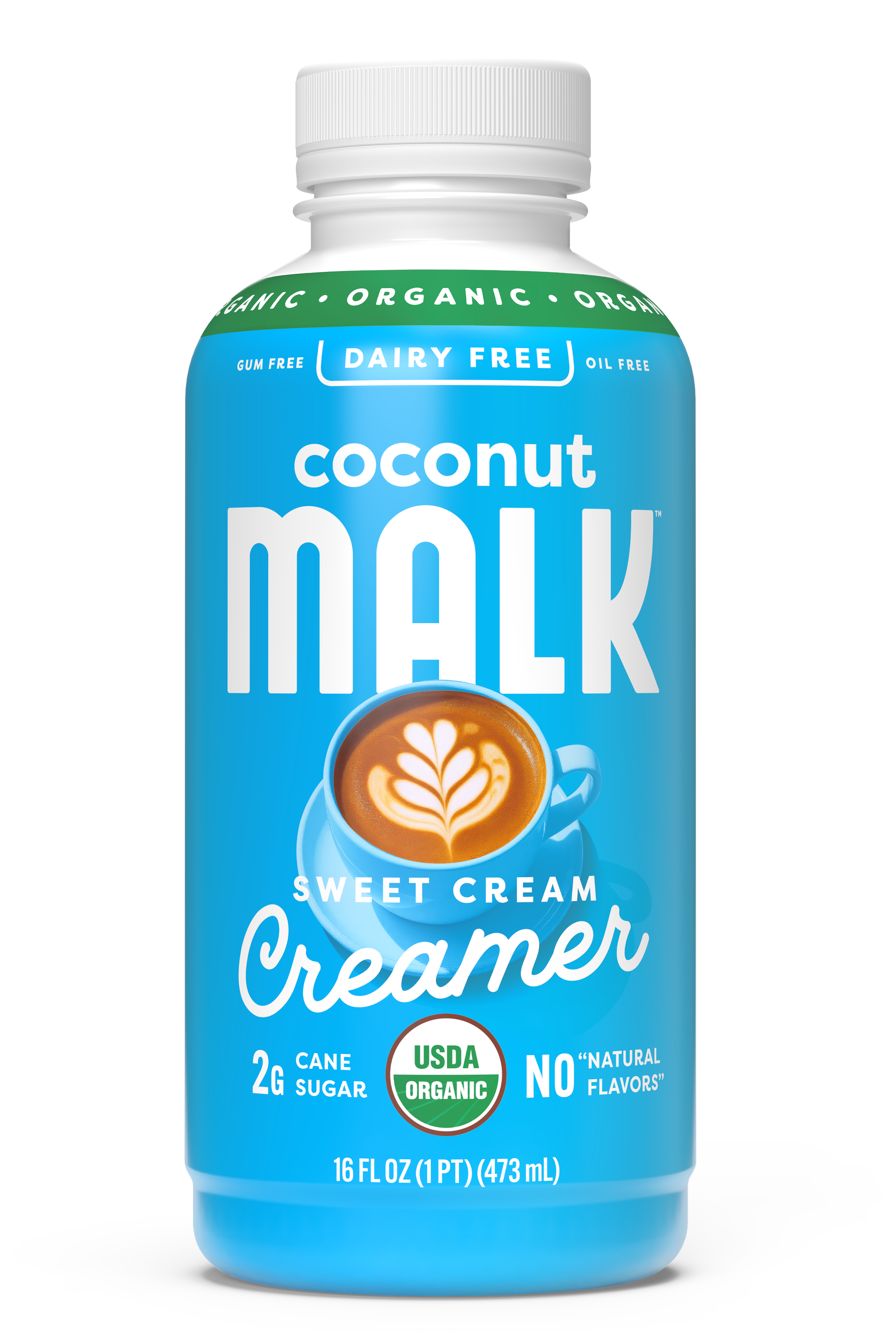 Bottle of MALK Organic Sweet Cream Coconut Creamer